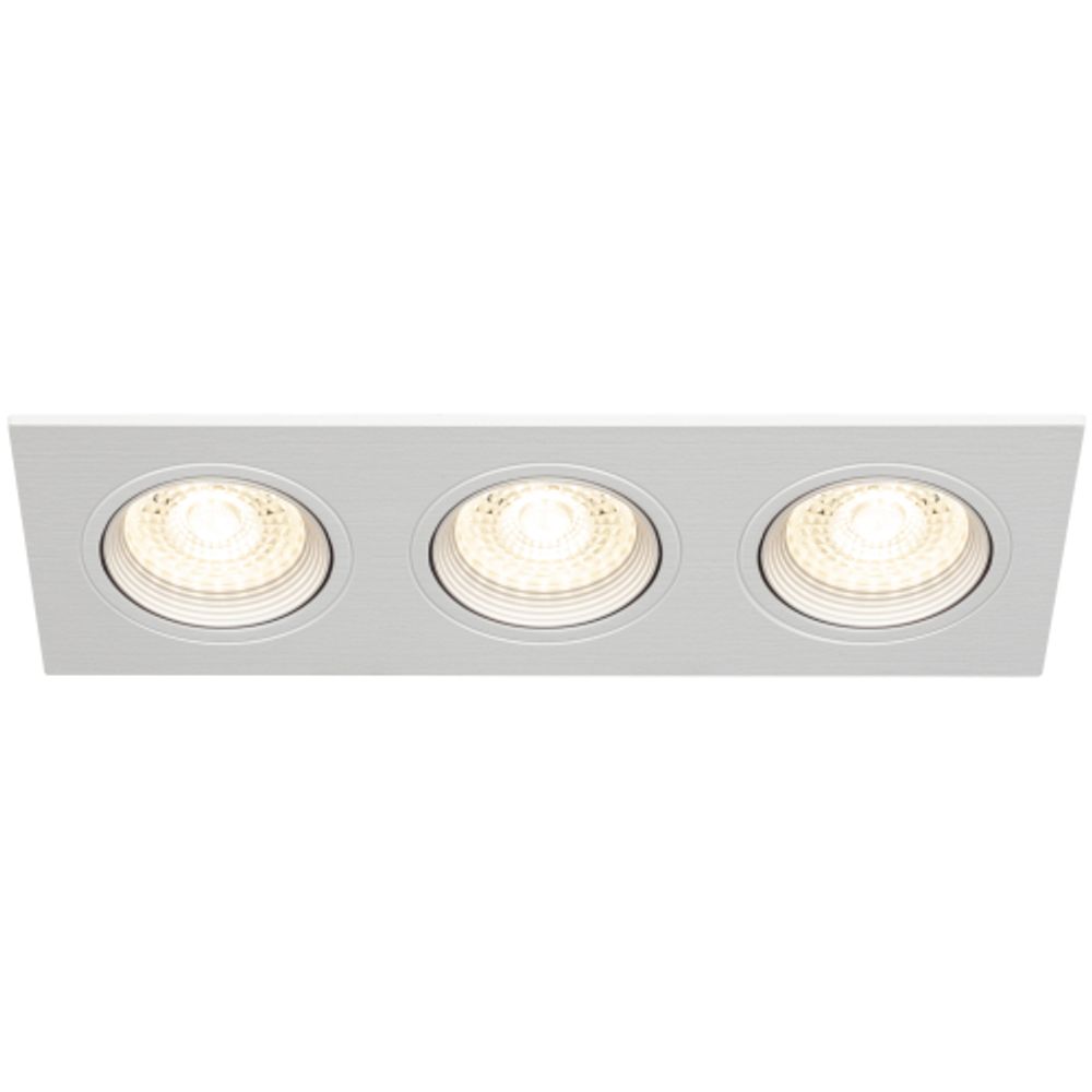 Светильник встраиваемый декоративный ЭРА KL92-3 WH под лампу MR16 GU5.3 белый пластиковый