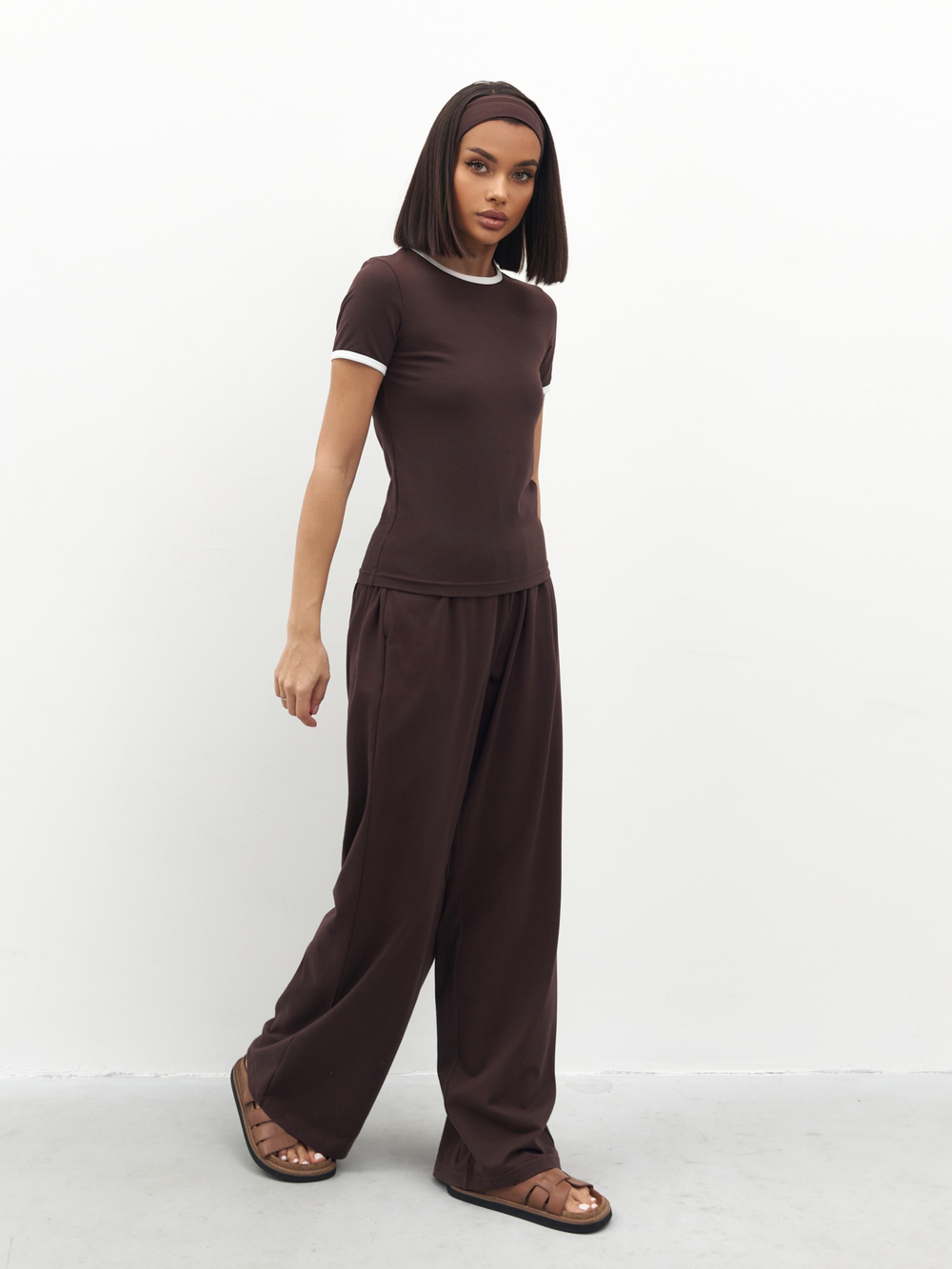 Брюки широкие домашние