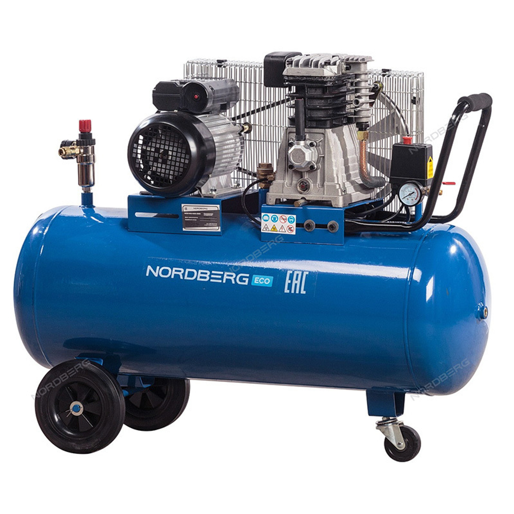 NORDBERG ECO (NCE100/400-220) Компрессор поршневой с ременным приводом, объем 100 л