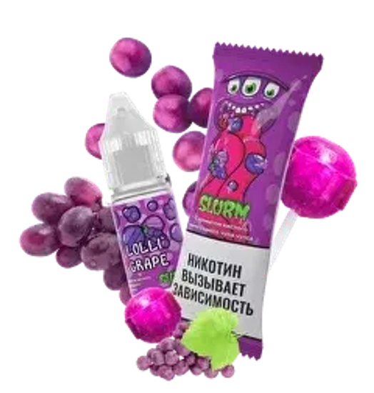 Жидкость (М) Slurm (10 мл, 15 мг SALT) Lolli' Grape