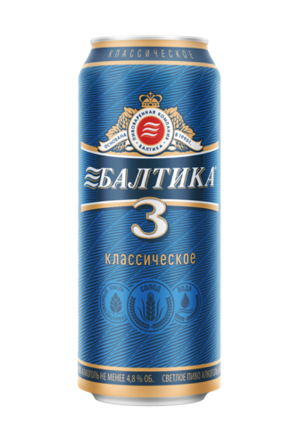 Пиво Балтика 3 0,45 л ж/б
