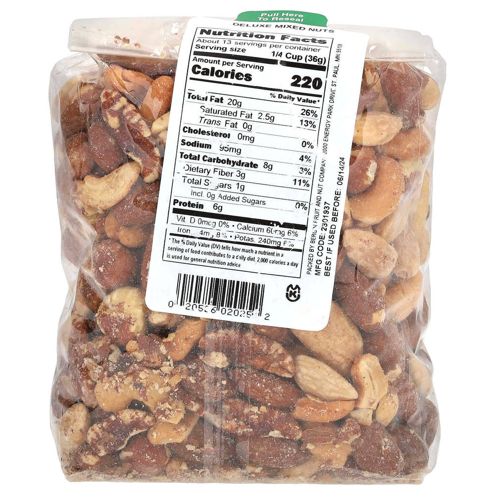 Bergin Fruit and Nut Company, Смесь орехов класса люкс, 454 г (16 унций)
