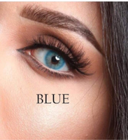 Голубые линзы на 3  мес Marquise royal blue  / Маркиза - гарантированно перекрывает темный цвет глаз/Цветные голубые линзы для темных глаз