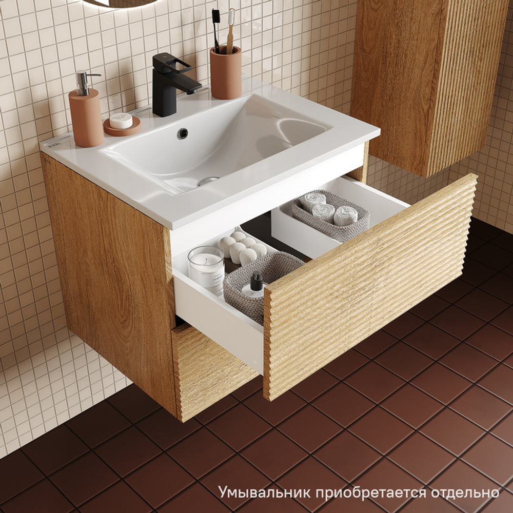 Тумба подвесная IDDIS Bild, 60 см, дуб светлый, BIL60V0i95