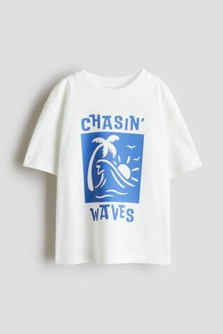 H&M Футболка с принтом, белый