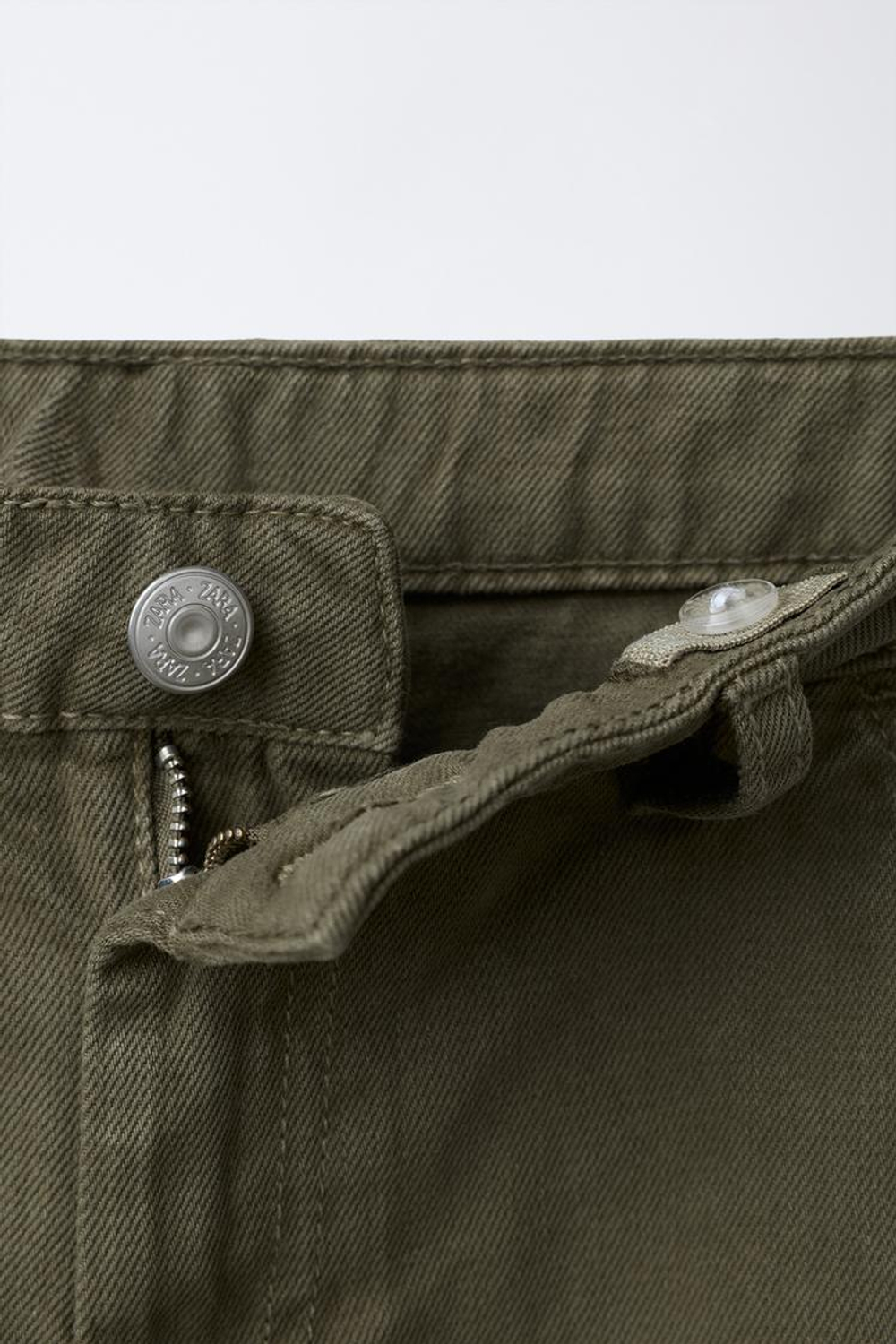 ZARA БРЮКИ BALLOON, ХАКИ