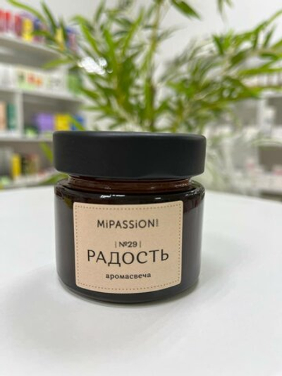 Свеча MiPASSiON "Радость", парфюмированная, соевый воск, 100 мл