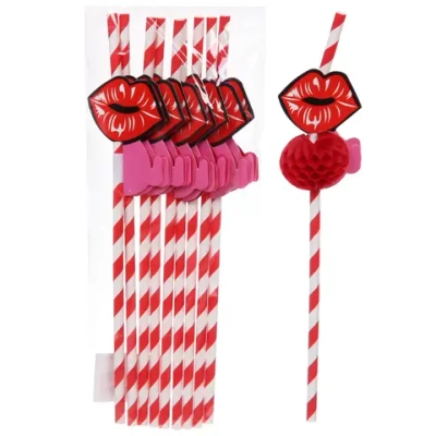 Трубочка для коктейля «Поцелуй», 24 см, d-6 мм (набор 10 шт)