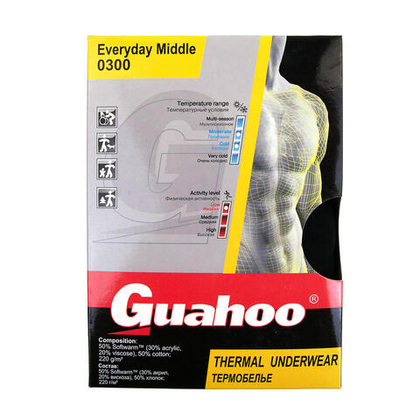 Термобелье мужское (фуфайка) Guahoo Everyday Middle 0300 S/BK