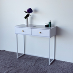 Туалетный столик консоль ROYAL 5311 эко (Белый-Белый-р.золото)