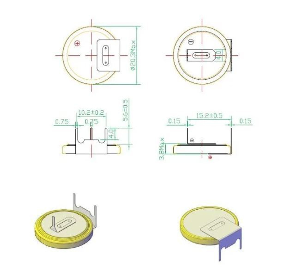 Элемент питания ET CR2032-HC3/15 OEM