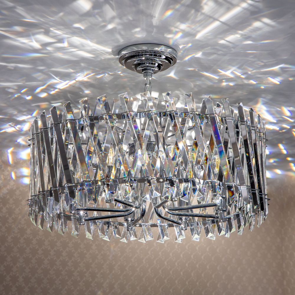 Citilux Ингвар CL334281 Люстра подвесная хрустальная Хром