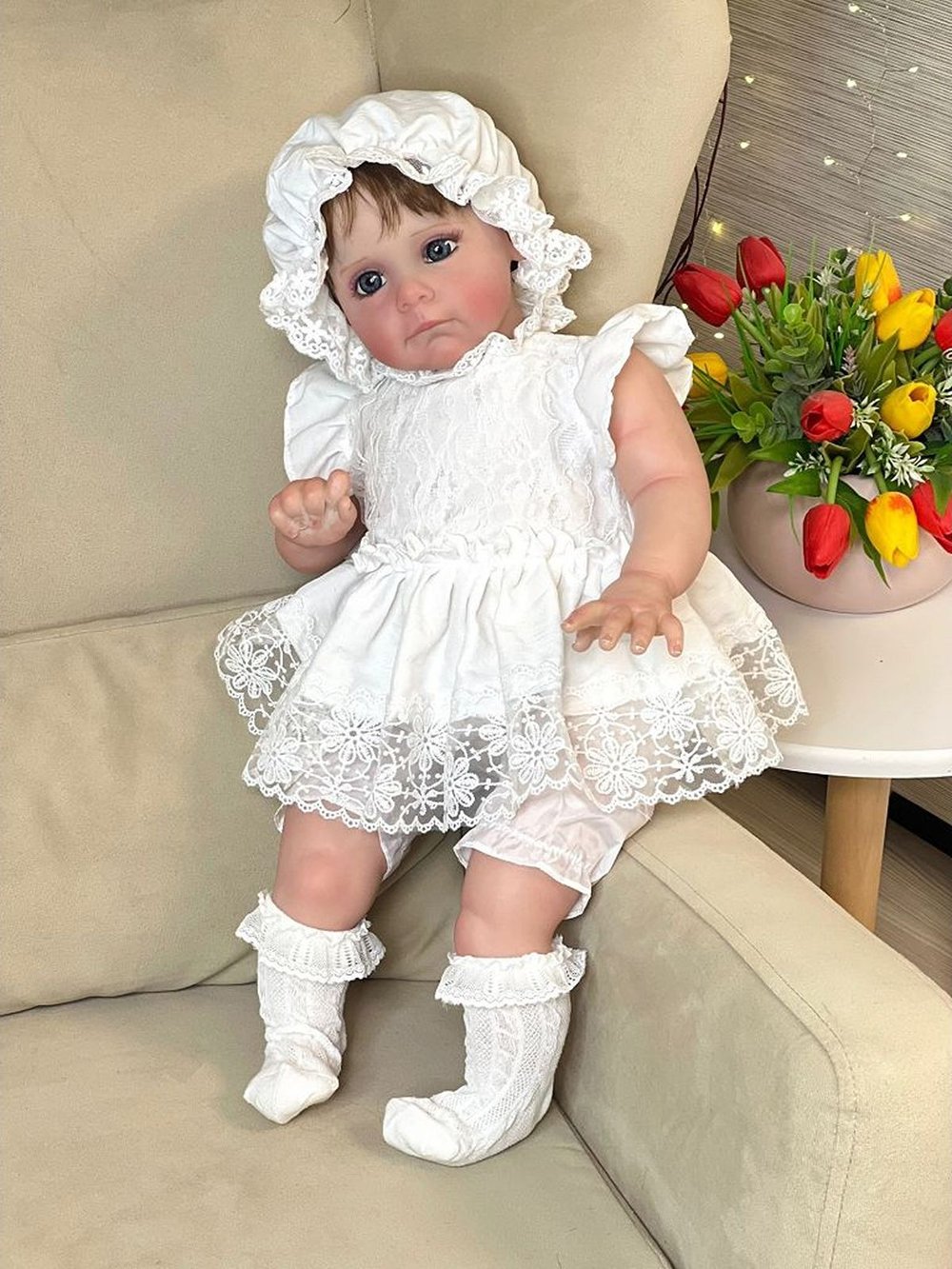 Кукла Реборн мягконабивная 60см в пакете (FA-596)