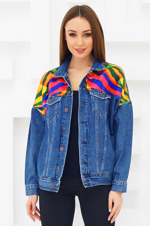 LIGVIANNI Джинсовая куртка Denim Jacket Zebra