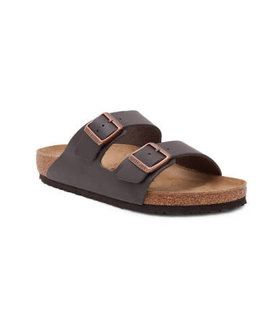 Шлепанцы кожаные arizona nl Birkenstock - коричневый(51101)