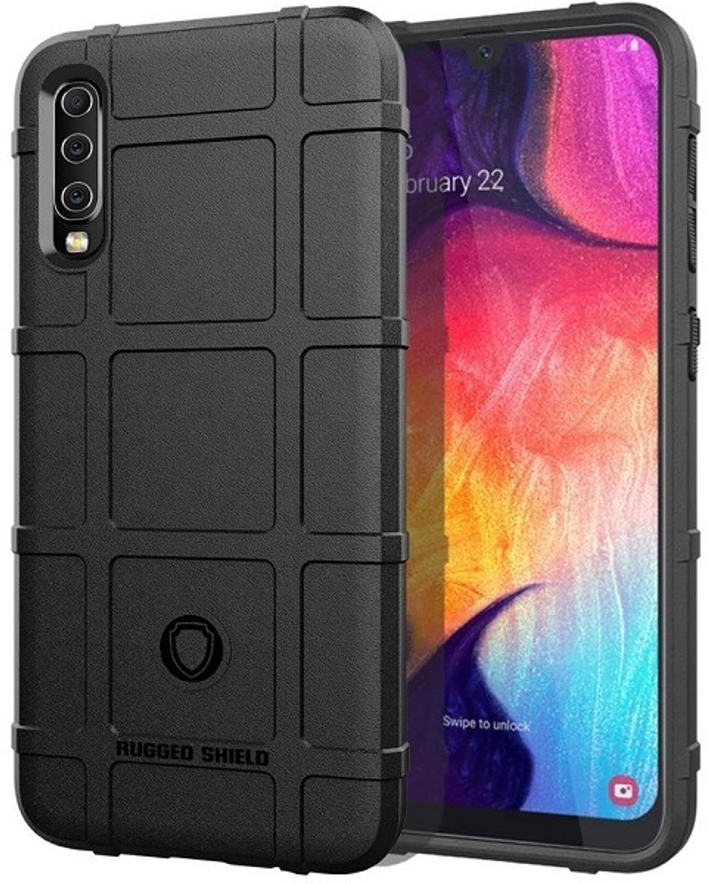 Чехол для Samsung Galaxy A50 (Galaxy A30S, A50S) цвет Black (черный), серия Armor от Caseport