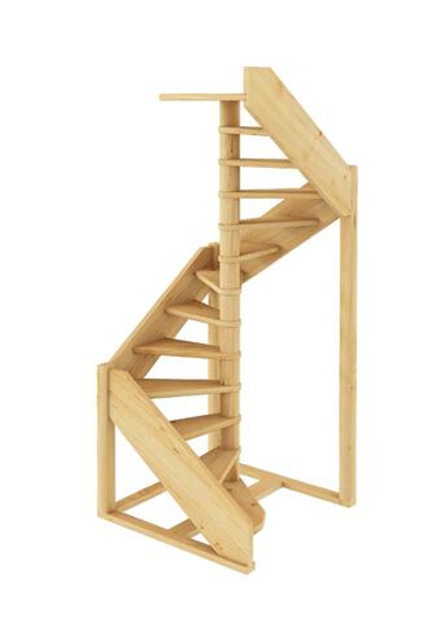 Лестница на второй этаж ЛC-1.2хм Правая