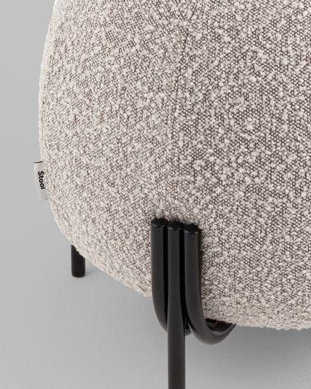 Пуф Флик new ткань букле серо-бежевый