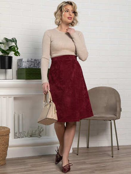 Юбка вельветовая Эрис (бургунди) Ю15193-25М LT Collection