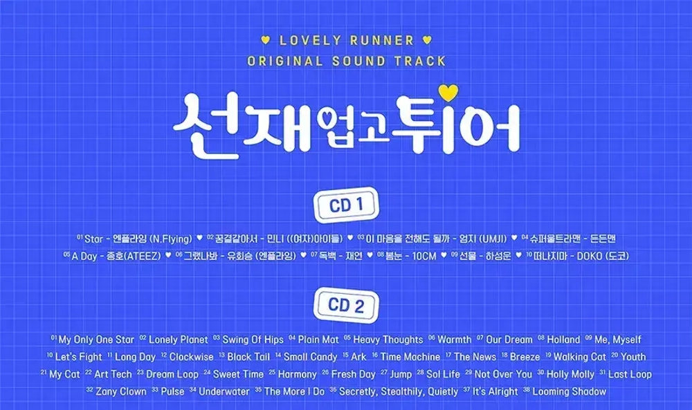 Lovely Runner | Хватай Сон Чжэ и беги - OST + мини-альбом Eclipse (с дефектом)