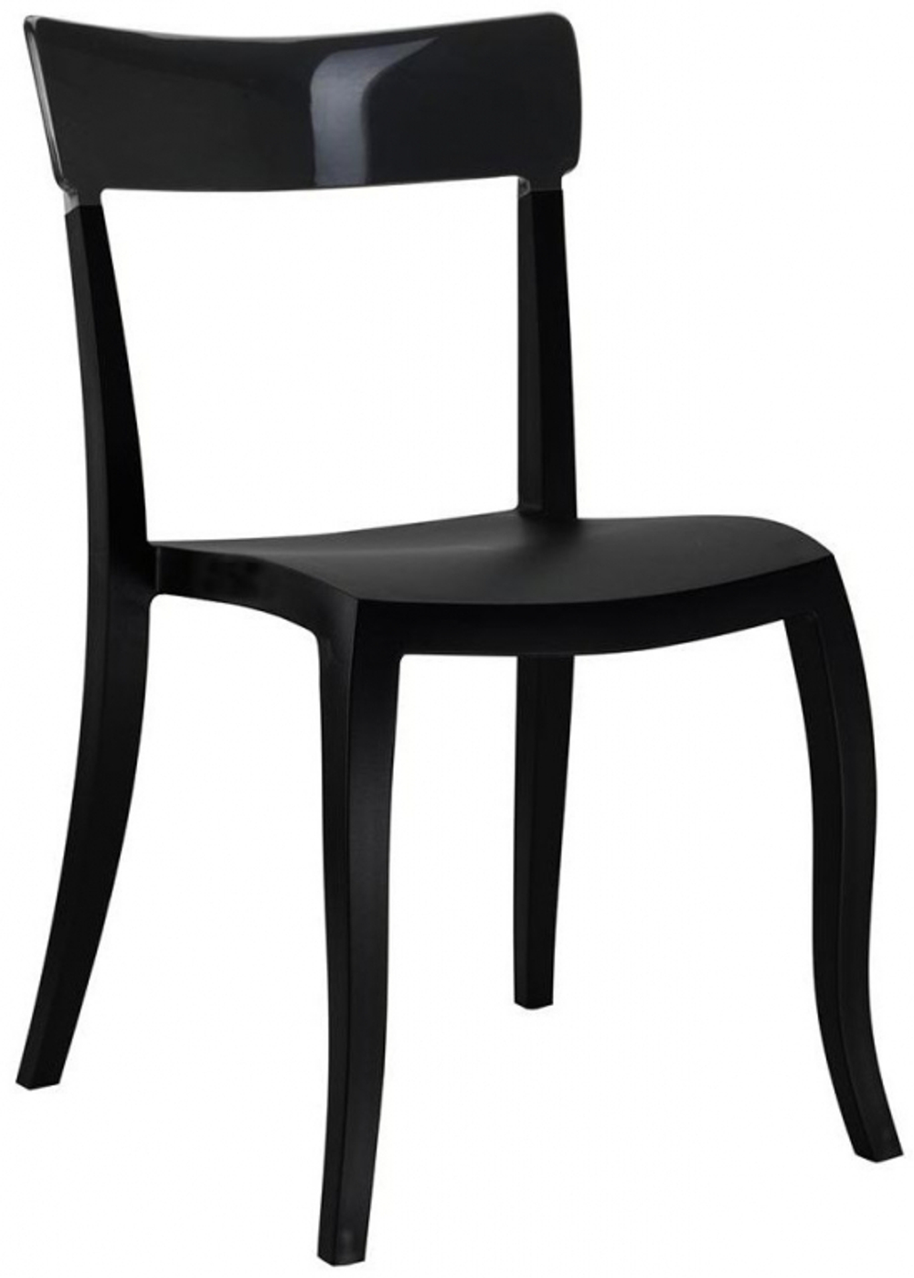 Стул пластиковый Papatya Hera-S, черный, дымчатый