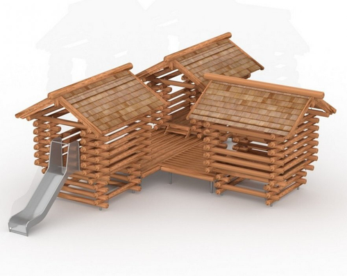 Игровой комплекс Домик 3-башенный 1.15