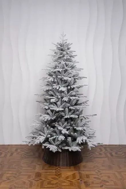 Искусственная елка Сибирская заснеженная 210 см., литая хвоя+пвх, ЕлкиТорг (66210)