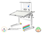 Детский стол Mealux Ergowood - L Multicolor+ полка BD P-17 TG (арт.BD-810 TG/MC Energy + BD P-17 TG)