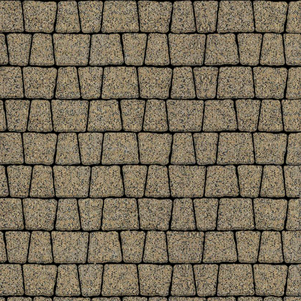 Тротуарная плитка АНТИК Б.3.А.6, комплект из 5 видов плит Гранит+ Желтый с черным