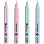 Ручка шариковая автоматическая Berlingo "Green Series" 0,7мм, синяя, корпус ассорти