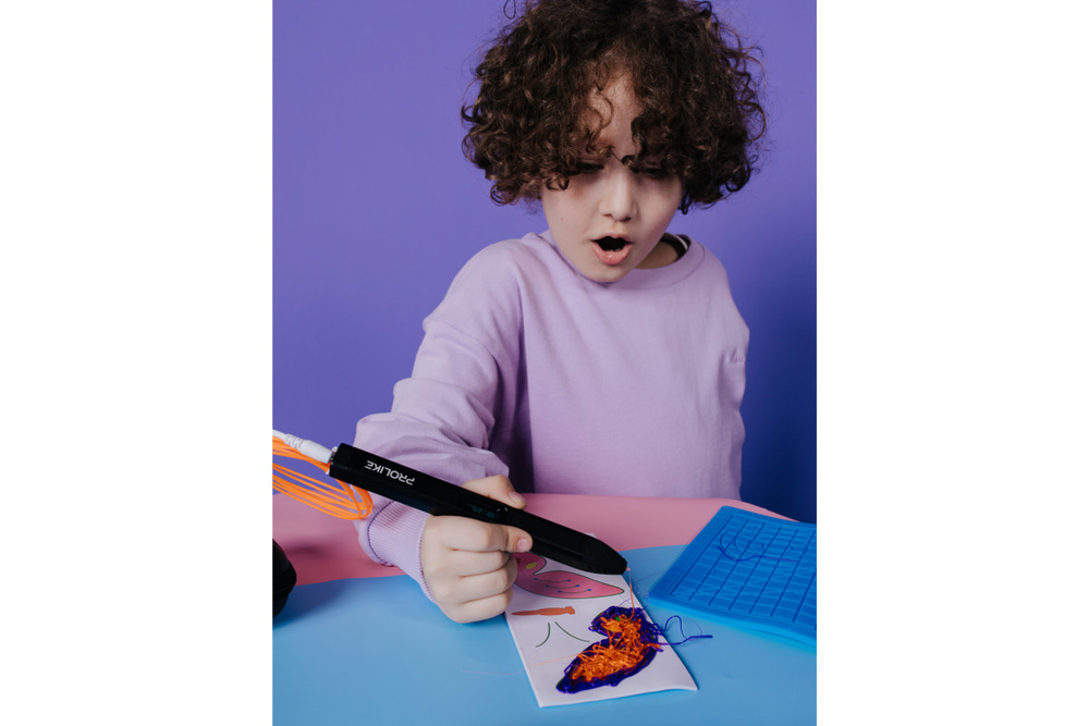 3D ручка Prolike с дисплеем, большой набор пластика, цвет черный