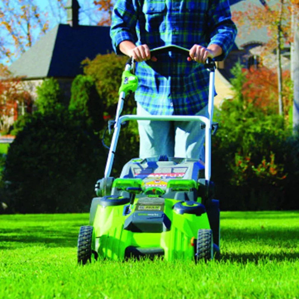 Аккумуляторная газонокосилка Greenworks G40LM49DBK8 40В (1 x 8 Ач, Быстрое ЗУ) нож 49 см, 2500207U8F