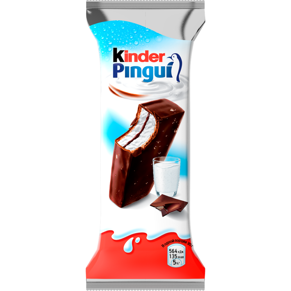 Пирожное бисквитное Kinder Pingui с молочной начинкой 30 гр