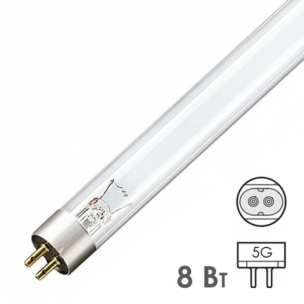 Лампа бактерицидная LightBest LBC 8W T5 G5 специальная безозоновая 700709014