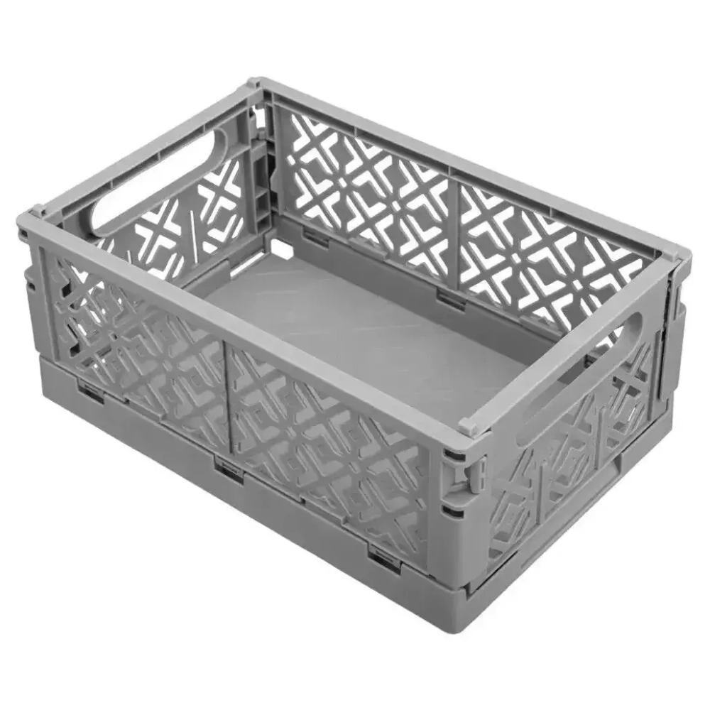 Ящик складной, 10,5 л., L, 334*250*155мм, серый, stocky