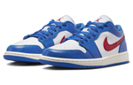 Jordan Air Jordan 1 "Sport Blue" leather shock absorption, non-slip, wear-resistant, low-cut retro basketball shoes women's blue and white