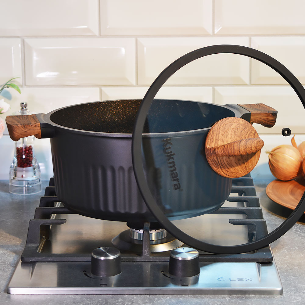 Кастрюля 4,2л Ristretto Stella, а/пр литая со стеклянной крышкой