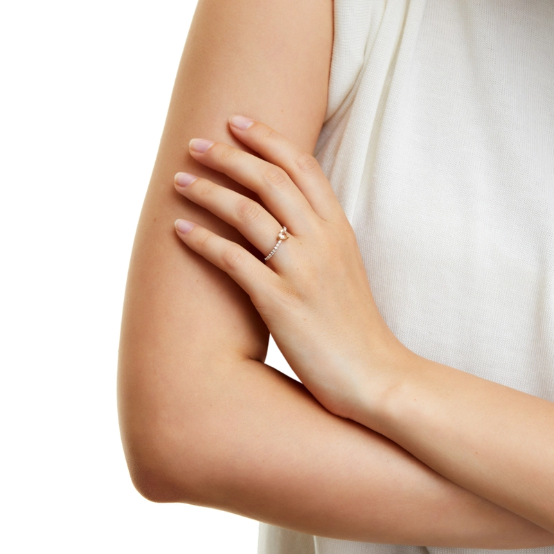 Кольцо Мини Сердце – Шампанское