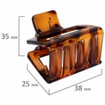 Краб для волос НАБОР 2 шт., 3,8 см, глянцевый, чёрный и черепаховый, MONTE VITA, 457010