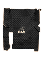 Ковры MAN TGX (автомат, механика) (экокожа, черный, бежевый кант, бежевая вышивка)