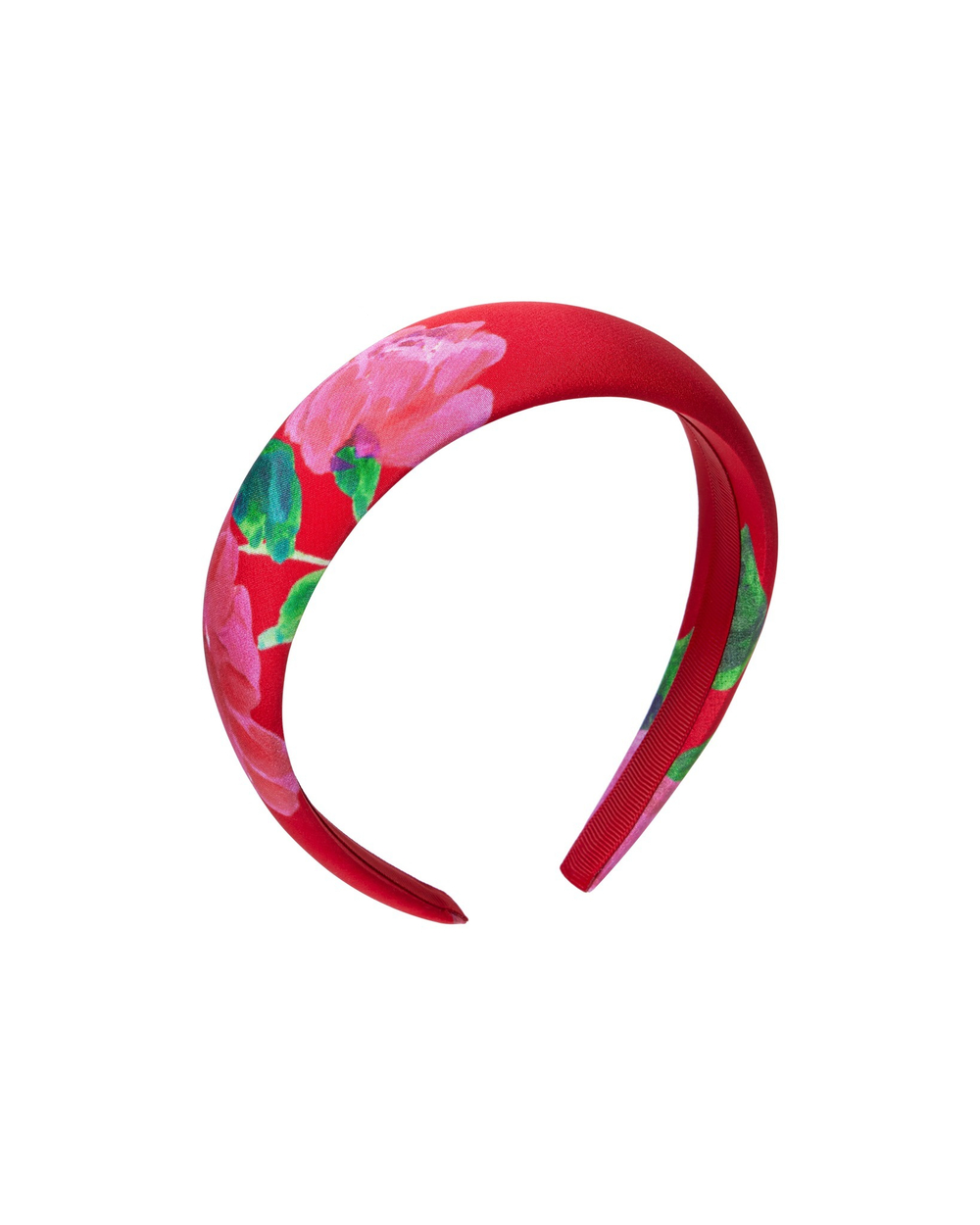 ОБОДОК КРАСНЫЙ С КРУПНЫМИ ЦВЕТАМИ