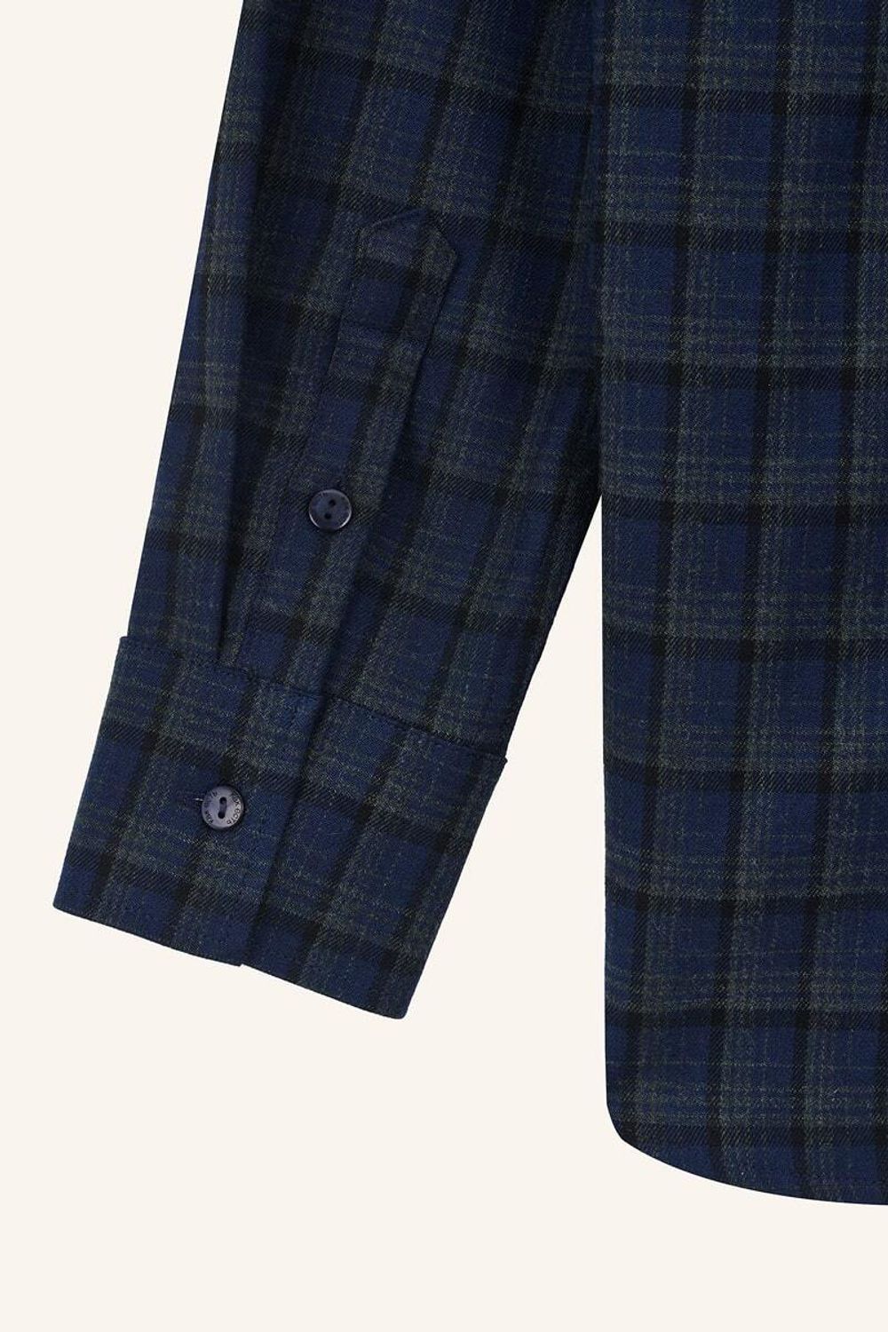 Рубашка Хельсинки синяя клетка шерсть