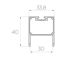 Профиль накладной алюминиевый LC-LP-4034-2 Anod