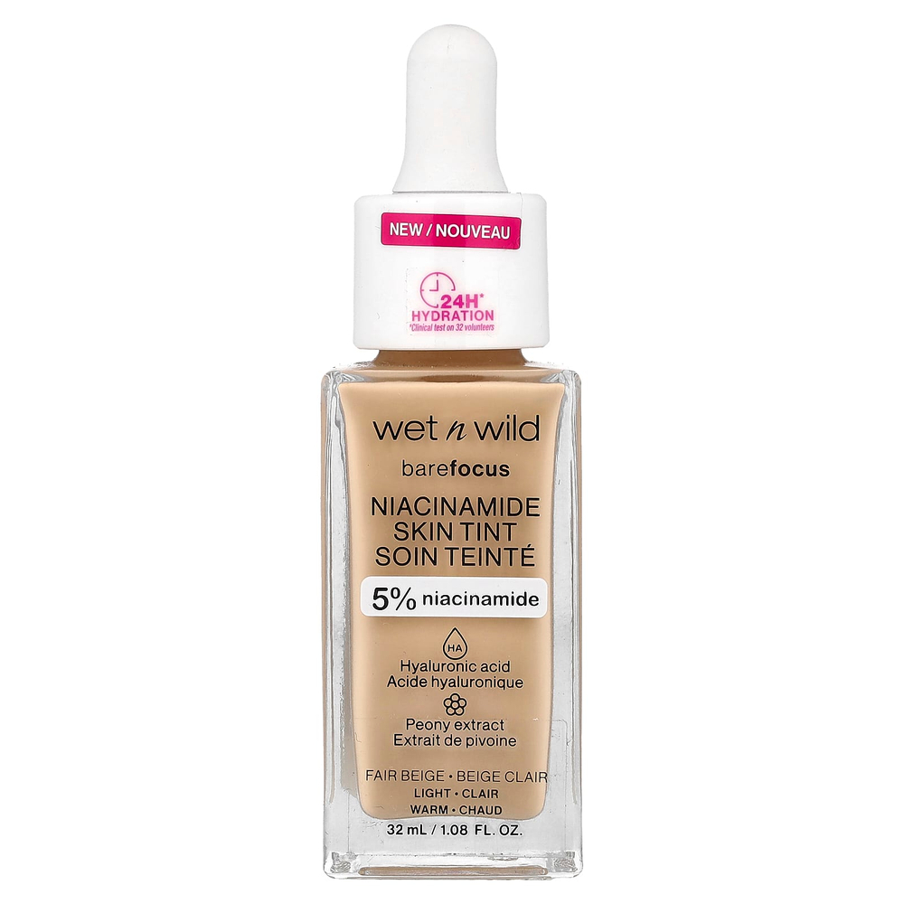 wet n wild, Barefocus, тональный тинт с никотинамидом, 1116089 светлый бежевый, 32 мл (1,08 жидк. унции)