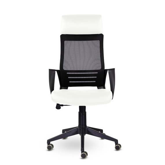 Кресло М-811 Альт/Alt blackPL Ср S-0402 (белый)