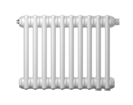 Радиатор труб. Zehnder Charleston Retrofit 3037, 12 сек.1/2 ниж.подк. RAL9016 (Кроншт.в компл)