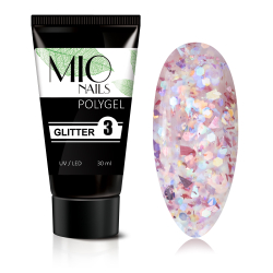 Полигель MIO NAILS Glitter # 03, 30 мл