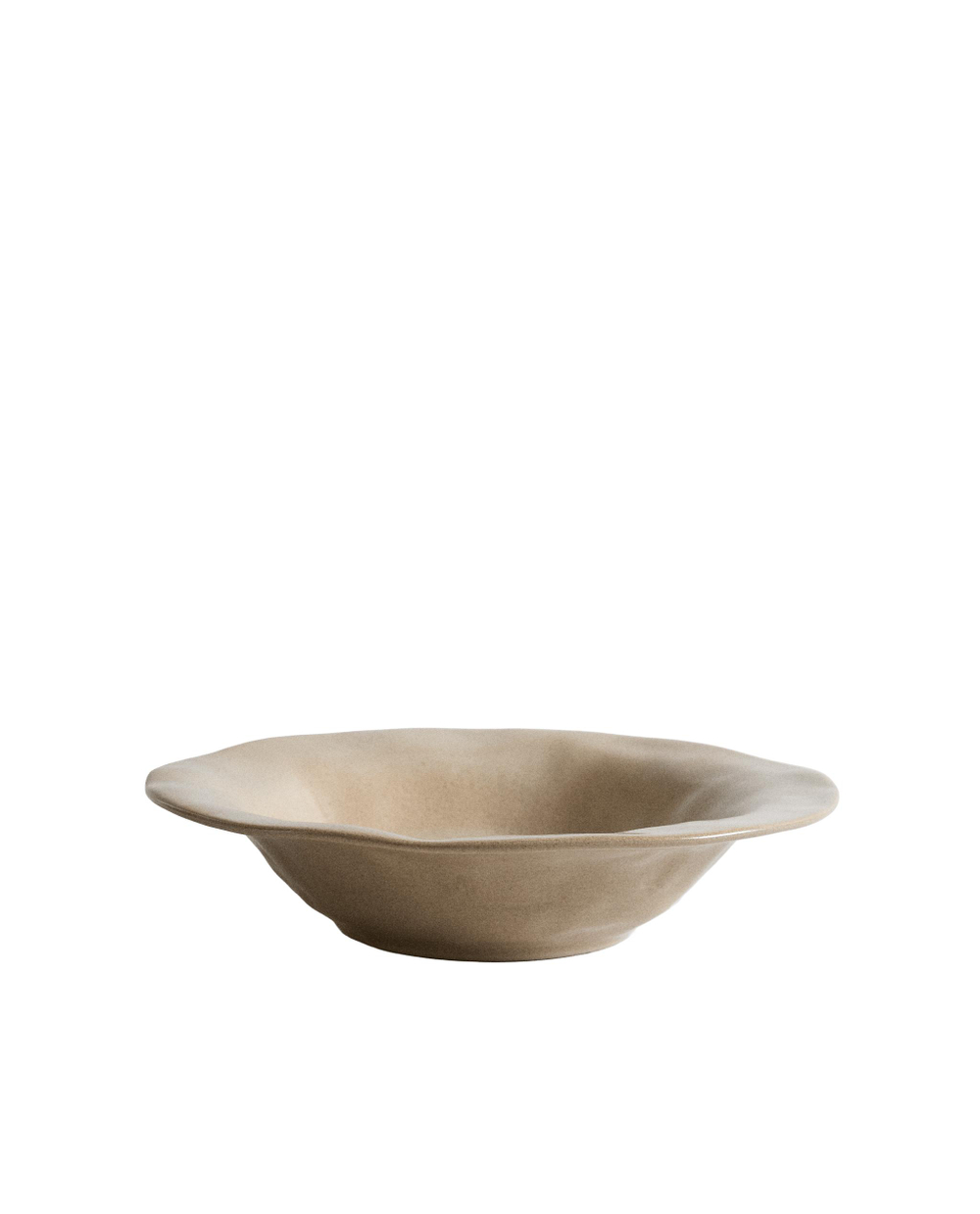 Zara Home тарелка глубокая из каменной керамики, цвет серый, 24.5 см