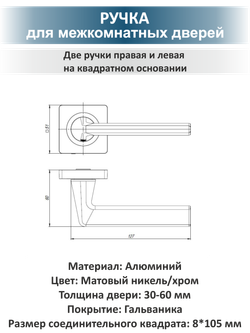 Фурнитура для межкомнатных дверей TREND