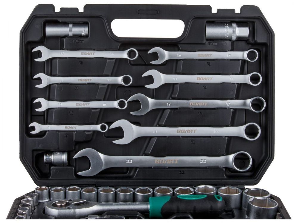 Набор головок и ключей 82 предмета ВОЛАТ (1/4", 1/2", 6 граней )